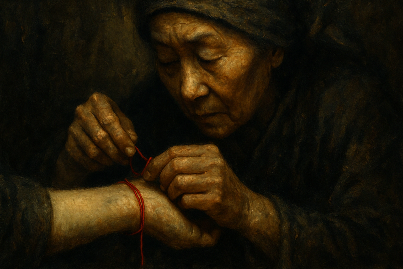 Red Thread of Prayer – Traditional Japanese Folk Healing and Binding Rituals